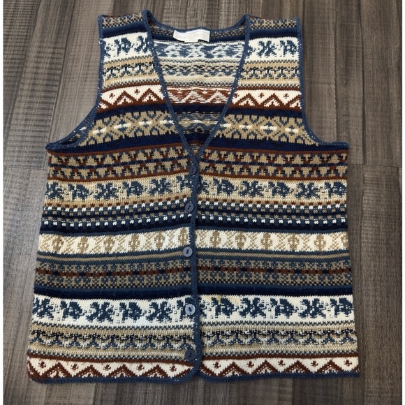 Vintage Cape Isle Knitters Sweater Vest - Picture 1 of 5